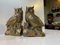 Large Vintage Brass Owl Bookends, Set of 2 3