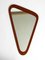 Large Scandinavian Asymmetrical Triangle Wall Mirror in Teak, 1950s 4