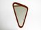 Grand Miroir Mural Triangle Asymétrique Scandinave en Teck, 1950s 3