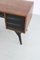 Schreibtisch mit eleganten schrägen Holzbeinen, 1950er 11
