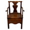 English Oak Commode Chair 18th Century 1