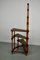 Large Mid-20th Century Library Ladder in Carved Wood Green Leather 9