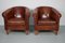 Vintage Dutch Cognac Colored Leather Club Chair, Set of 2 3