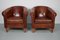 Vintage Dutch Cognac Colored Leather Club Chair, Set of 2, Image 3