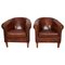 Vintage Dutch Cognac Colored Leather Club Chair, Set of 2 1