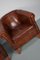 Vintage Dutch Cognac Colored Leather Club Chair, Set of 2, Image 4