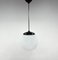 Lámpara colgante Mid-Century de vidrio lechoso y baquelita, años 50, Imagen 3