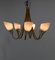 Wood & Glass Chandelier attributed to Wood Humpolec, 1960s 3