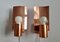 Mid-Century Copper Wall Lamps, Denmark, 1968, Set of 2 4
