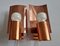 Mid-Century Copper Wall Lamps, Denmark, 1968, Set of 2, Image 11