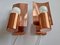 Mid-Century Copper Wall Lamps, Denmark, 1968, Set of 2 13