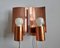 Mid-Century Copper Wall Lamps, Denmark, 1968, Set of 2 10