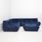 Canapé Togo Vintage Bleu Foncé par Michel Ducaroy pour Ligne Roset, 2000s, Set de 5 2