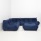 Vintage Dark Blue Togo Sofa by Michel Ducaroy for Ligne Roset, 2000s, Set of 5 2