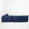 Canapé Togo Vintage Bleu Foncé par Michel Ducaroy pour Ligne Roset, 2000s, Set de 5 3