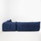 Vintage Dark Blue Togo Sofa by Michel Ducaroy for Ligne Roset, 2000s, Set of 5 3