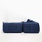 Vintage Dark Blue Togo Sofa by Michel Ducaroy for Ligne Roset, 2000s, Set of 5 4