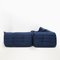 Vintage Dark Blue Togo Sofa by Michel Ducaroy for Ligne Roset, 2000s, Set of 5, Image 4