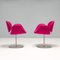 Pink Fabric Little Tulip Swivel Chairs by Pierre Paulin for Artifort, 2016, Set of 4, Image 4