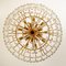 Gilt Brass & Glass Palazzo Pendant Light attributed to J. T. Kalmar for Kalmar, Austria, 1970s, Image 13