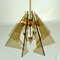 Italian Pendant in Tinted Glass and Gilded Brass by Gino Paroldo, 1950s 4