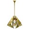 Italian Pendant in Tinted Glass and Gilded Brass by Gino Paroldo, 1950s 1