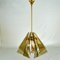 Italian Pendant in Tinted Glass and Gilded Brass by Gino Paroldo, 1950s 5