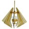 Italian Pendant in Tinted Glass and Gilded Brass by Gino Paroldo, 1950s 2