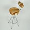 Swivel Barstools in Chrome and Goatskin, 1960s, Set of 3 14