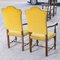 Armchairs in Carved Wood and Yellow Velvet, 1980s, Set of 2 4