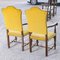 Armchairs in Carved Wood and Yellow Velvet, 1980s, Set of 2, Image 4