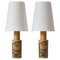 Modern Scandinavian Stoneware Table Lamps attributed to Okela, Denmark, 1970s, Set of 2 1