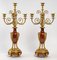 Late 19th Century Gilded Bronze & Red Marble Mantel Set by Thiébaut Frère, Set of 3, Image 10