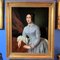 Louis Philippe Period Portrait, 1800s, Oil on Canvas, Framed, Image 4