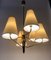 Mid-Century Austrian Pendant Lamp in Brass with Silk Shades from Rupert Nikoll, 1965, Image 13
