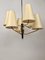 Mid-Century Austrian Pendant Lamp in Brass with Silk Shades from Rupert Nikoll, 1965 2