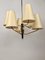 Mid-Century Austrian Pendant Lamp in Brass with Silk Shades from Rupert Nikoll, 1965, Image 2