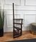 Mid-Century Italian Carved Walnut and Leather Spiral 4-Step Library Ladder, 1950s, Image 2
