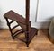 Mid-Century Italian Carved Walnut and Leather Spiral 4-Step Library Ladder, 1950s 8