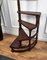 Mid-Century Italian Carved Walnut and Leather Spiral 4-Step Library Ladder, 1950s, Image 6