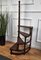 Mid-Century Italian Carved Walnut and Leather Spiral 4-Step Library Ladder, 1950s 5