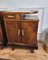 Italian Art Deco Nightstands in Burl Walnut with Marble Top, 1940s, Set of 2 5