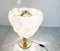 Lámpara de mesa vintage de hoja de Murano, años 70, Imagen 9