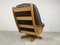 Brutalist Oak and Leather Swivel Chair, 1970s 10