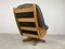 Brutalist Oak and Leather Swivel Chair, 1970s, Image 10