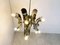 Vintage Italian Chrome & Brass Chandelier, 1970s 3