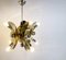 Vintage Italian Chrome & Brass Chandelier, 1970s 2