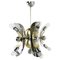 Vintage Italian Chrome & Brass Chandelier, 1970s, Image 1