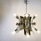 Vintage Italian Chrome & Brass Chandelier, 1970s 4