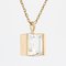 14 Karat Modern Yellow Gold & Crystal Pendant 4